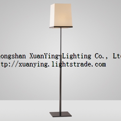 fancy modern floor standing lamp with fabric shade