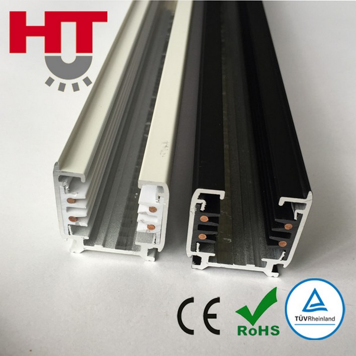 Haotai 3 Phase 4 Wires Track Light System Lighting Track Rail with CE TUV Manufacturer