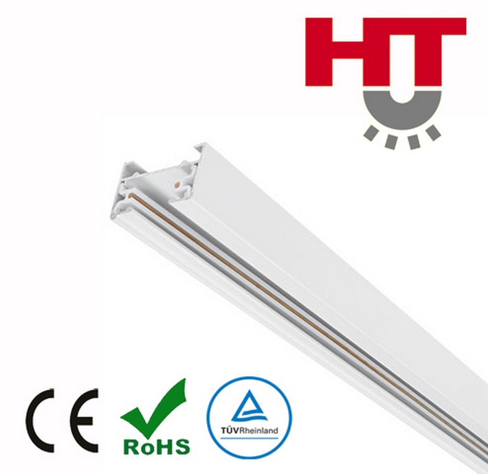 Haotai 2 Wires One Phase Lighting Track LED Track Light Accessories Rail with CE TUV Manufacturer