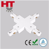 Haotai One Circuit 3 Wires Track System LED Track Light Accessories X Connector with CE TUV