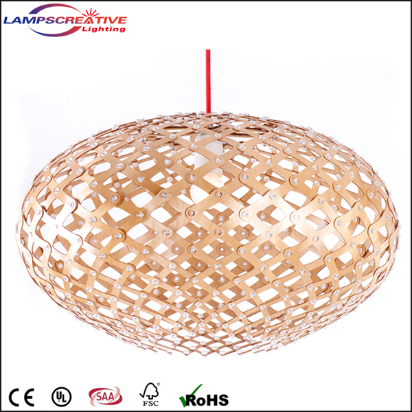 Modern decorative wooden pendant light LCP-YL