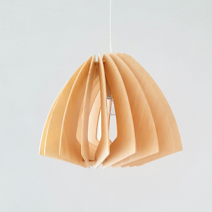 Wooden pendant lamp for home decor