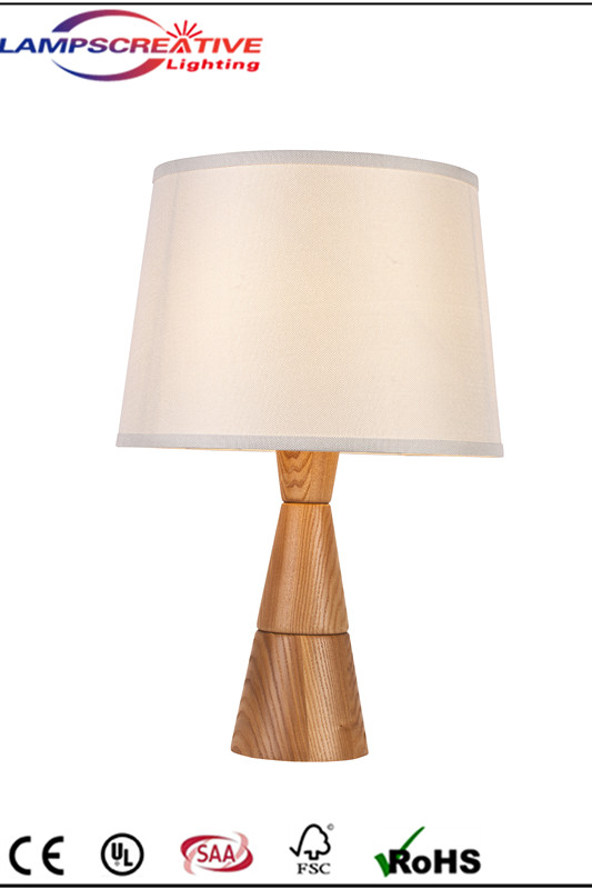 Fashion Decoration Restaurant table lamp with handmade Natural wood