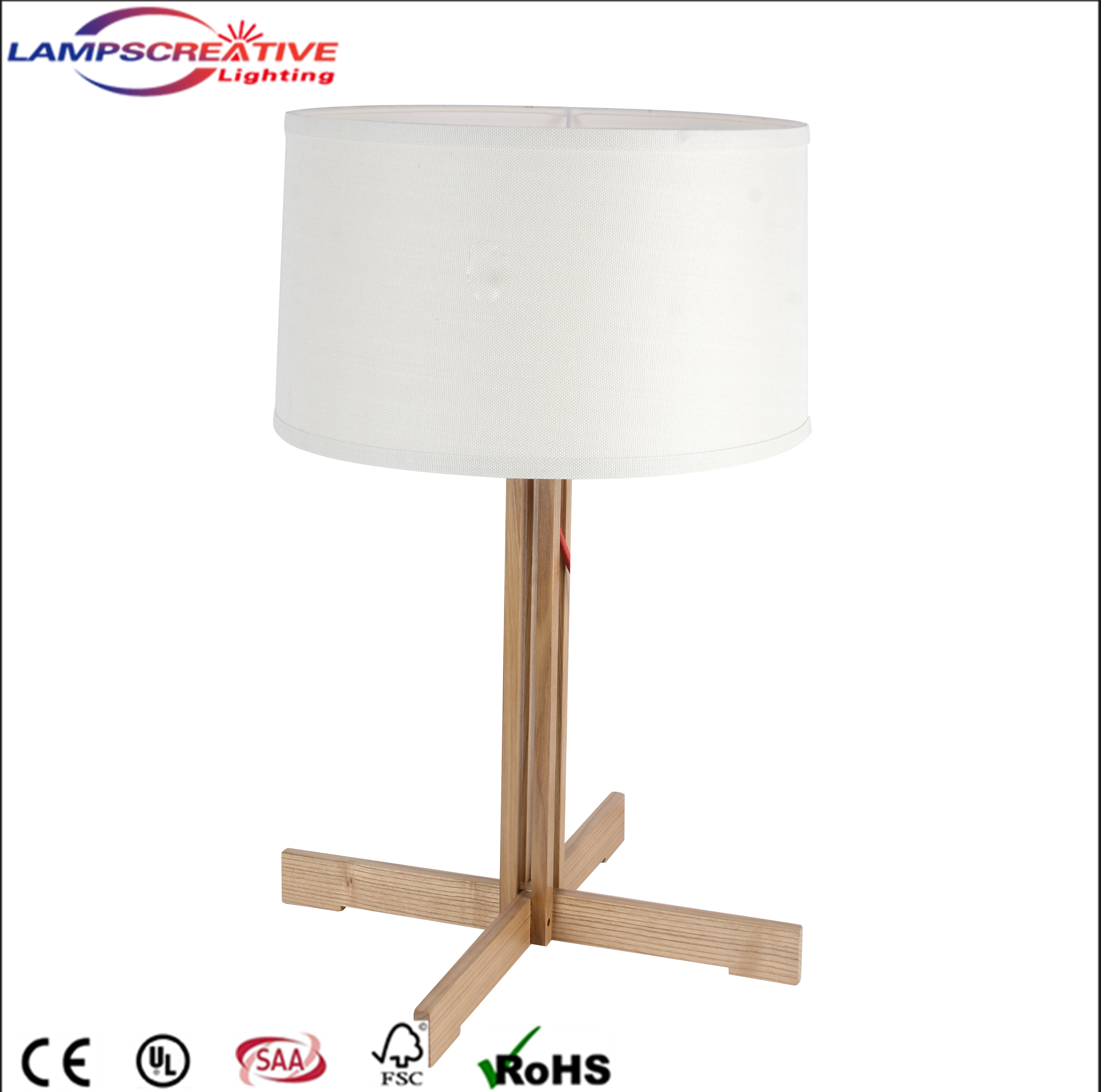 Fashion Decoration Restaurant table lamp with Natural wood