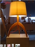 Decoration Indoor table lamp with Natural wood