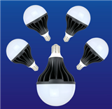 LED black aluminum bulb lamp