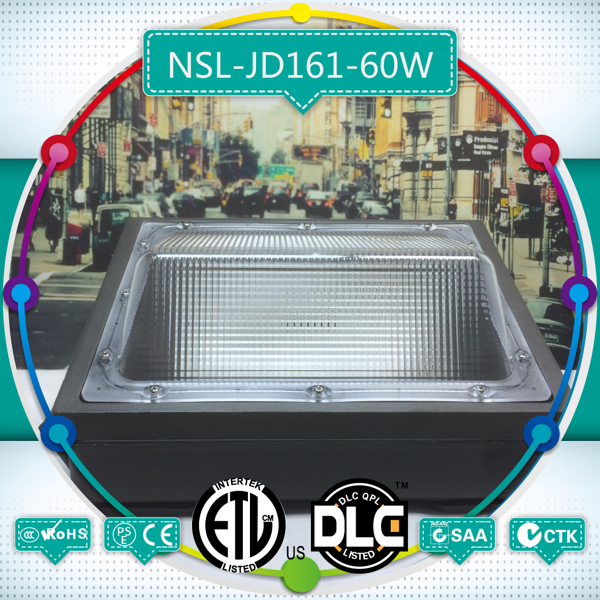 Free sample 60w led wall pack PC cover led wall pack 50w Independent design led wall pack light
