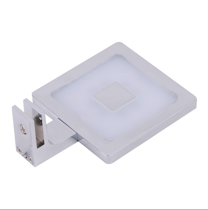 LED bathroom mirror light clip installation IP44 Chrome finish Square type