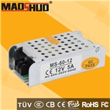 small size DC12V 60W constant voltage led power supply for strip light
