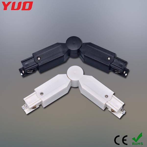 YUD Track Light Assessories Four-line Exterior-mounted Type L Shape Rotating Connector