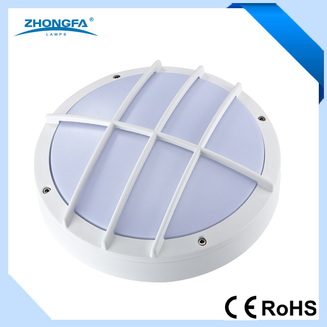 Round IP65 10W LED Ceiling Wall Light with Sensor
