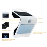 Rechargeable Led wall light with solar panel Solar wall light with sensor