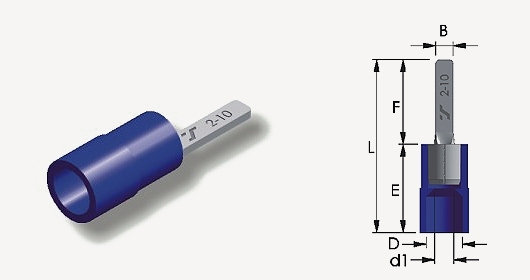 PVC or Nylon Insulated Blade Terminal