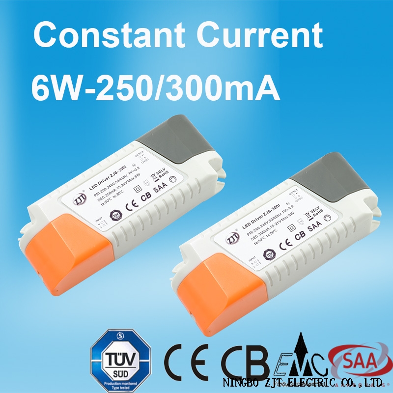 CE Approved 6W 250mA Constant Current LED Power Supply