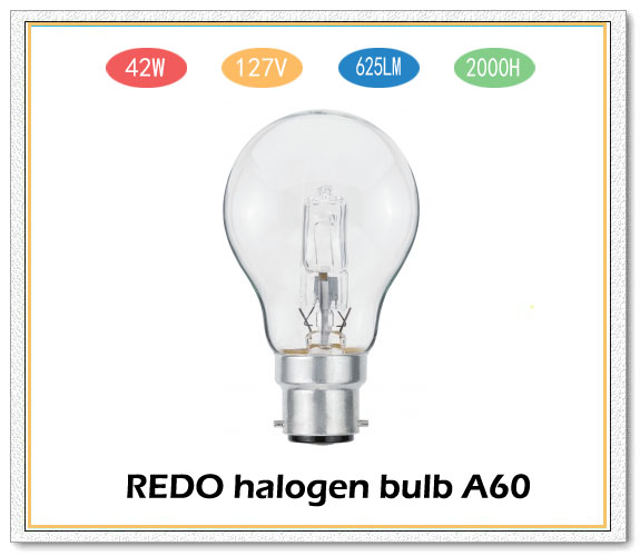 A60 42W B22 energy saving halogen lamp