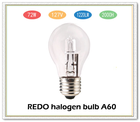 A60 72W E27 energy saving halogen bulb