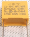 X2 Fixed capacitors for electromagnetic interference suppression and connection to the supply mains