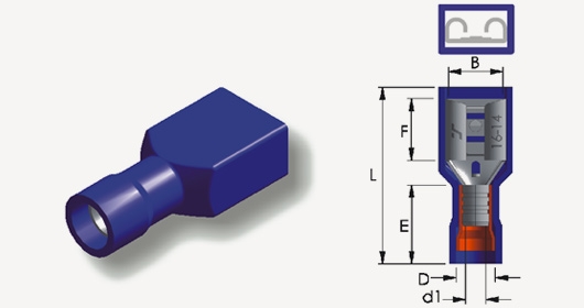 Square PVC or Nylon Fully Insulated Female Disconnector