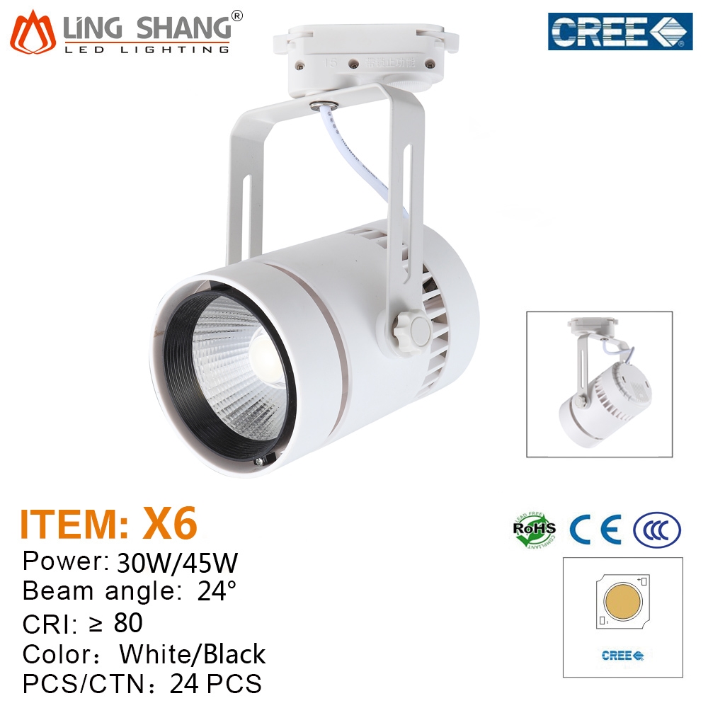 Wholesale Cheap Commercial Aluminium 45W high lumen Cob Led Track Light