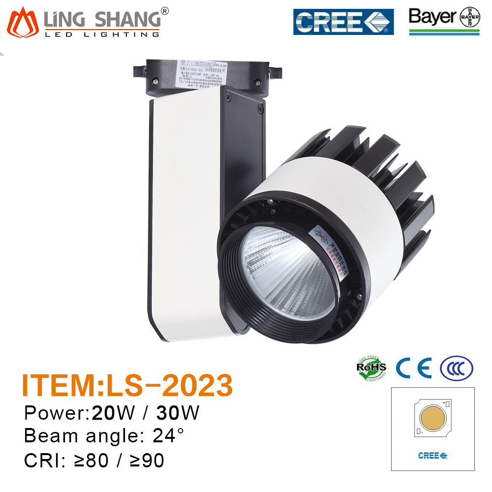 factory wholesale super bright high quality clothing store 30w cob led track light