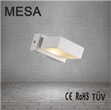 Promotion square led wall lamp with white Aluminum and Acrylic in the bedroom