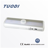 TDL-7121A Motion sensor led cabinet light with USB lithium battery 300mAh