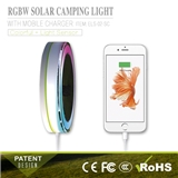Portable Solar power camping light mobile phone charger power bank emergency led light