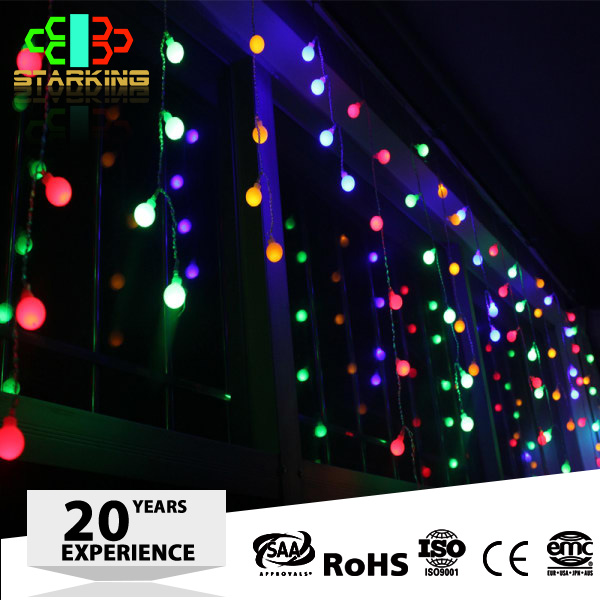 RGB Color Christmas LED Home Decor curtain lights