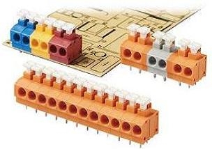 PCB Spring Terminal Block with Vertical Solder Pin