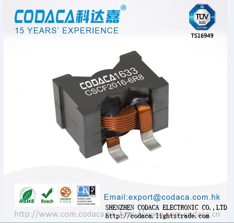 Good resistance to heat and humidity inductor for CSCF2016