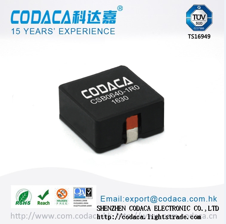 Shield power inductor for CSB 0640 series