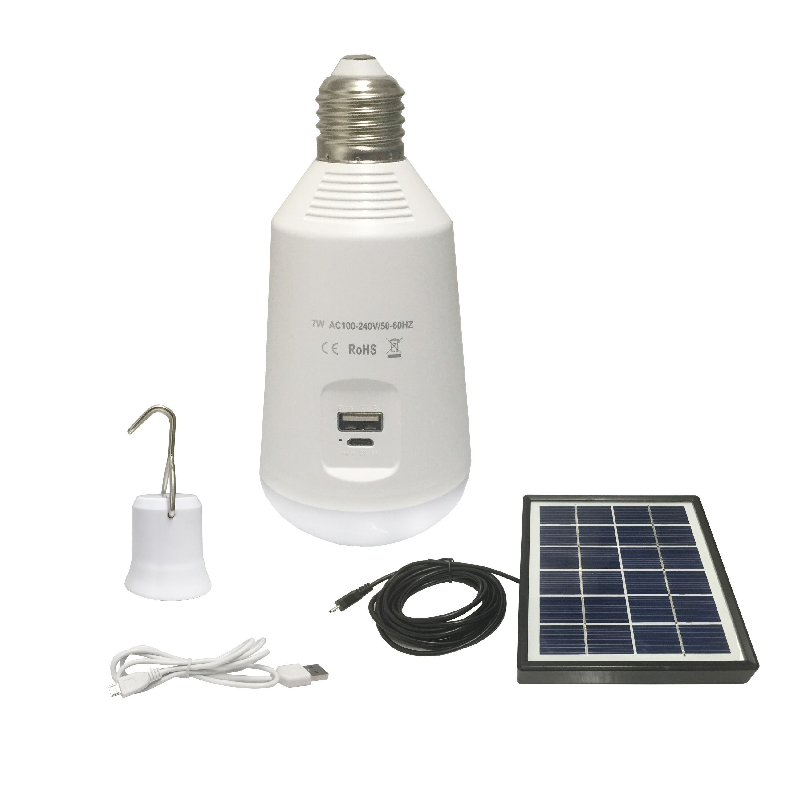CFH-168A solar panel 7W LED Emergency Bulb use as normal bulb emergency bulb and power bank