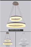 Nordic style hotel hollow circular LED acrylic vintage pendant lamp made in zhongshan lighting