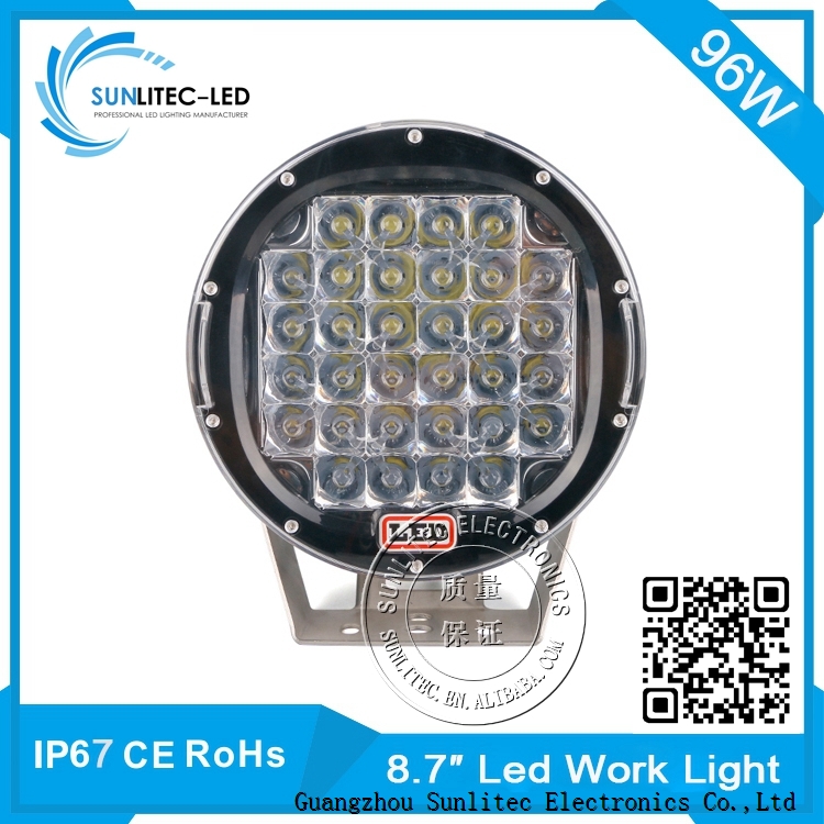 sunlitec 96w 185w 225w cree led driving light for truck