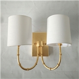 Wall lamp with high quality household Bedroom pure white linen classical foil lamp Hotel wall lamp