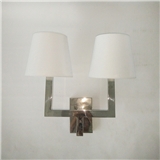 The bedroom of white linen chimney wall lamp The sitting room is special stainless steel primary cla