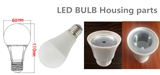 Factory Price E14 E27 5w 7w 9w Plastic with aluminum led bulb light housing
