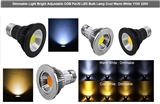 LED Spotlight par20 COB E27 33W 9W Dimmale Bulb Light Night Lamp Cool White 6500K Warm White 2800K