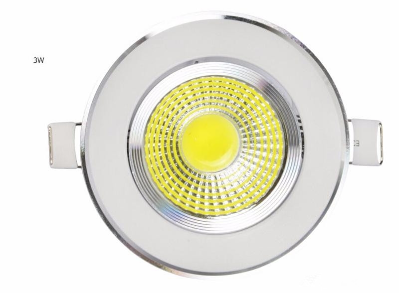 led downlight genuine aluminum material cob downlight with high quality led bulb 3w 7w recessed