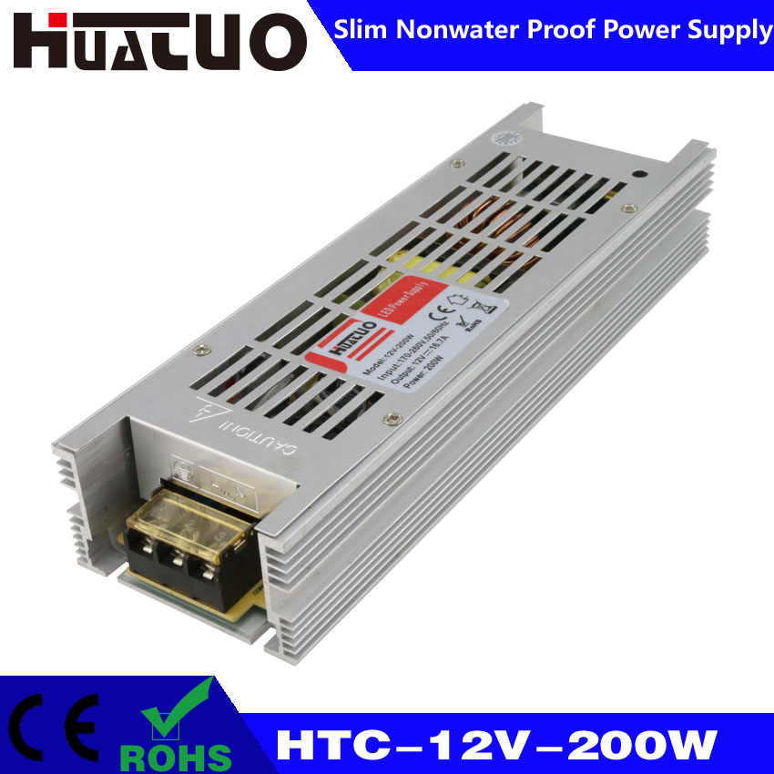 12V-200W constant voltage slim non waterproof LED power supply