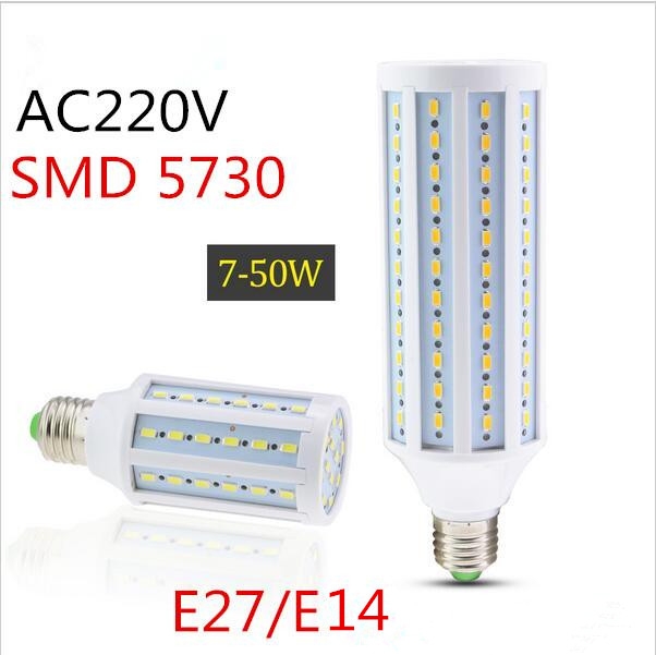 E27 E14 Led Lamp SMD5730 5630 220V110V 7W 12W 15W 25W 30W 40W 50W LED Spot Light Corn Led Bulb Chand