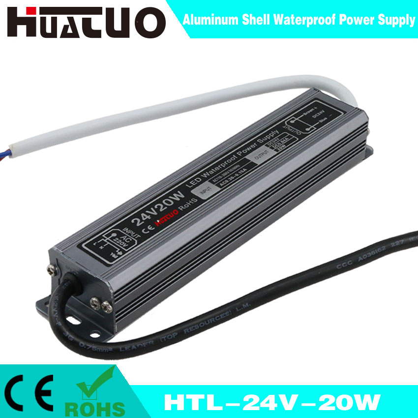 24V-20W constant voltage aluminum shell waterproof LED power supply