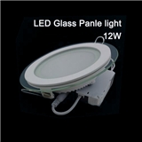 New arrivals LED glass round Panel Recessed Wall Ceiling Downlight AC85-265V 6W12W18W high bright