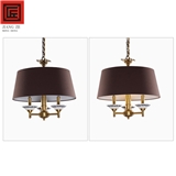 Original Scarlet lampshade bronze pendant light E14 for indoor lighting decorative