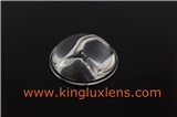 Kinglux 66mm 140 × 60 degree Glass led lens for 10W20W30W led street lamps