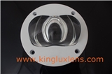 Kinglux 90mm 150×75degree peanut shape glass led lens for led street lamps