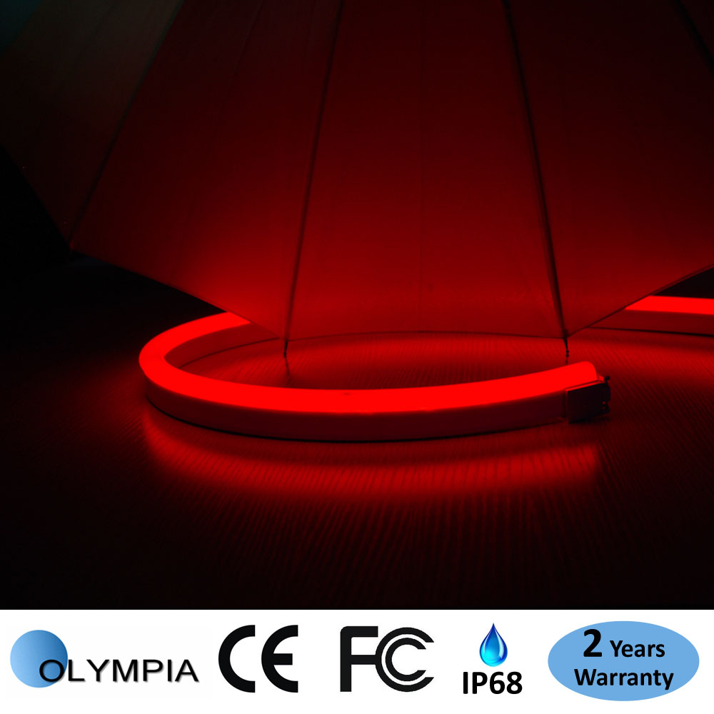 24VDC IP68 RGB Christmas LED Neon Flex Lights For Outdoor Decoration