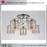 Top selling big chrome ceiling light hotel lighting