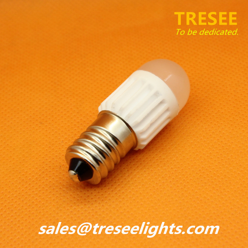 220V Tiny LED Bulb E12 Base Lamp Light 3W Ceramic Body COB PKG UL CE Halogen Replacement
