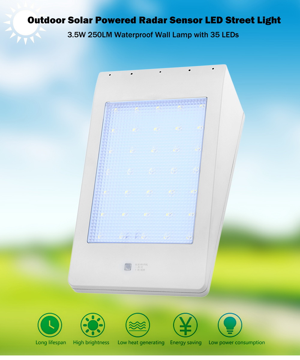 3.5w Solar Motion Sensor Wall Light Garden Lamp